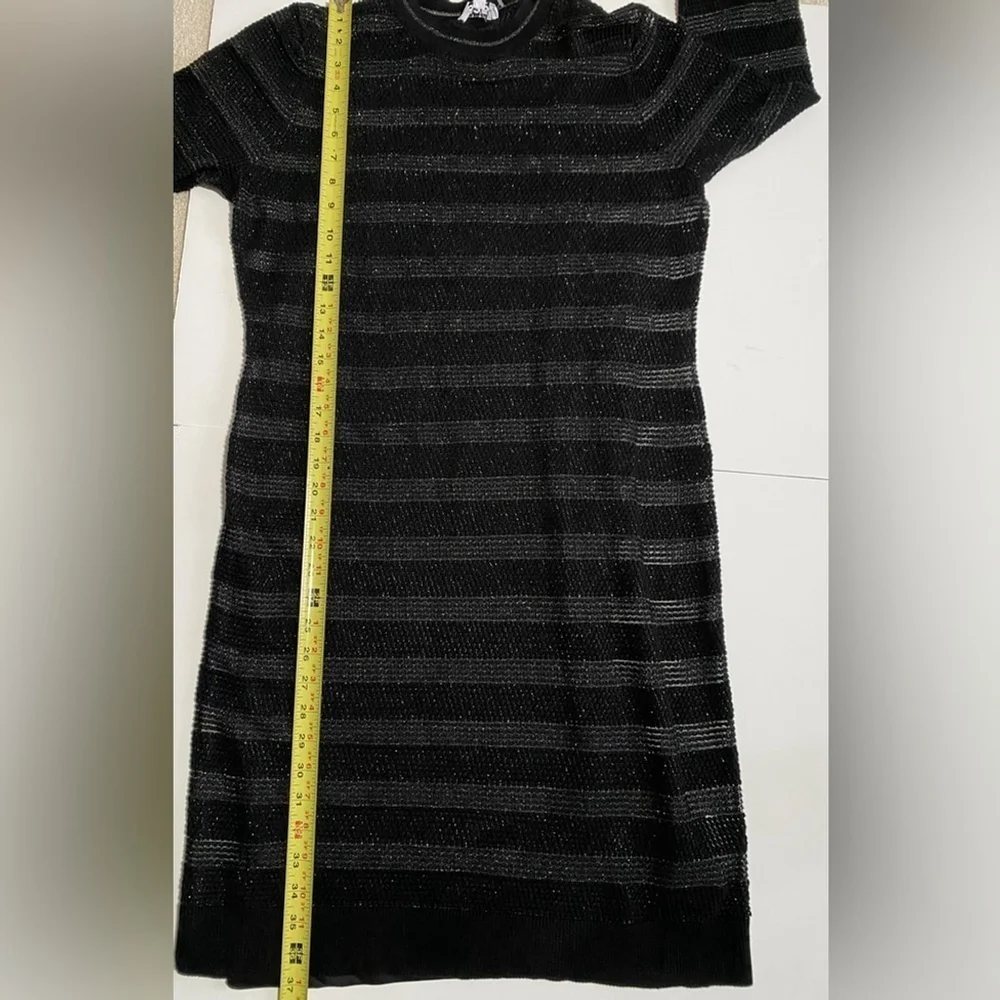 525 America | Sweater Dress | Black & Shimmer | Women’s Large - Picture 8 of 9